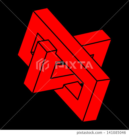 Illusion shapes. 3d geometry logo. Optical illusion figures. Sacred geometry. Illusion shapes. 3d geometry logo. Optical illusion figures. Sacred geometry. 141085046