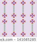 Aesthetic Pastel Heart Flowers Pattern 141085285
