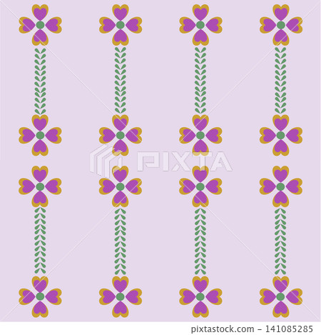 Aesthetic Pastel Heart Flowers Pattern Aesthetic Pastel Heart Flowers Pattern 141085285