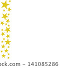 Golden Stars Side Border on White Background 141085286