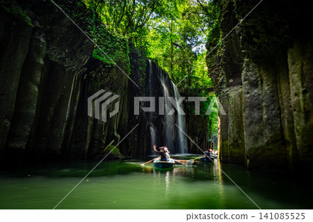 The sacred scenery of Takachiho Gorge in Miyazaki, Japan The sacred scenery of Takachiho Gorge in Miyazaki, Japan 141085525