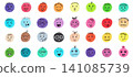 Colorful expression icon set 141085739