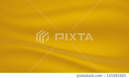 gold color fabric background. elegant cloth with abstract creased decoration 141085883