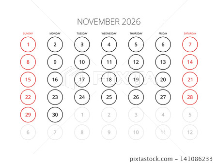 November 2026 English Blank Monthly Planner Grid Clean Business Calendar Templat November 2026 English Blank Monthly Planner Grid Clean Business Calendar Templat 141086233
