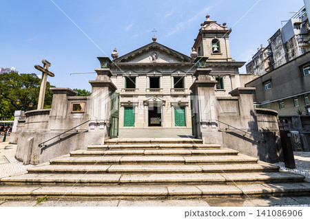 View of St Anthony's Church in Macau, is one of the UNESCO World Heritage. View of St Anthony's Church in Macau, is one of the UNESCO World Heritage. 141086906