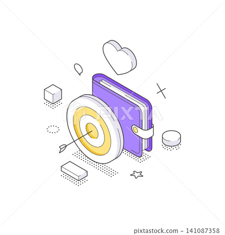 Customer Targeting And Secure Payment Method Isometric Vector Illustration For E-commerce Customer Targeting And Secure Payment Method Isometric Vector Illustration For E-commerce 141087358