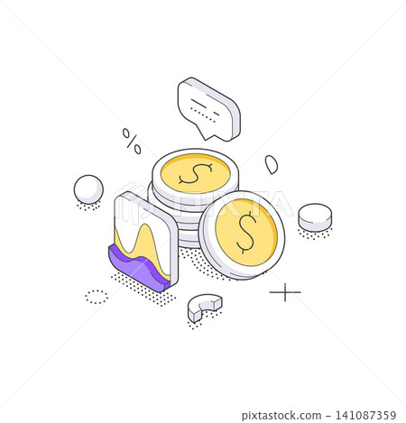 Financial Analysis And Profit Growth Concept Isometric Vector Illustration For Business Financial Analysis And Profit Growth Concept Isometric Vector Illustration For Business 141087359