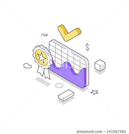 Business Success And Quality Achievement Goals Isometric Vector Illustration For Web Business Success And Quality Achievement Goals Isometric Vector Illustration For Web 141087360