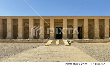 Beautiful interiors and ancient hieroglyphs in the Temple of Seti I in Abydos, Egypt. Beautiful interiors and ancient hieroglyphs in the Temple of Seti I in Abydos, Egypt. 141087640