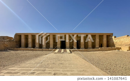 Beautiful interiors and ancient hieroglyphs in the Temple of Seti I in Abydos, Egypt. Beautiful interiors and ancient hieroglyphs in the Temple of Seti I in Abydos, Egypt. 141087641