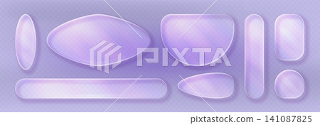 Transparent glass ui buttons, glossy liquid effect Transparent glass ui buttons, glossy liquid effect 141087825