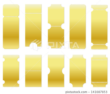 Golden ticket mockup, premium movie admission Golden ticket mockup, premium movie admission 141087853