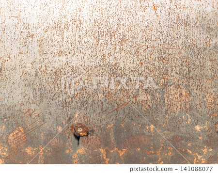 Highly corroded rusty industrial metal sheet texture Highly corroded rusty industrial metal sheet texture 141088077