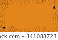 Halloween spiderweb frame background (orange) 141088723