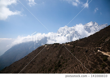 Namche Bazar town view along EBC trek, Nepal Namche Bazar town view along EBC trek, Nepal 141088810
