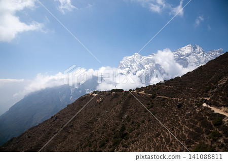 Namche Bazar town view along EBC trek, Nepal Namche Bazar town view along EBC trek, Nepal 141088811