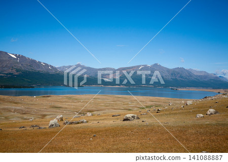 Khoton lake landscape, Altai, Mongolia, Tsengel district Khoton lake landscape, Altai, Mongolia, Tsengel district 141088887