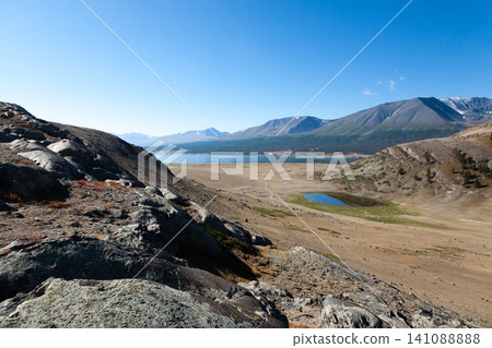 Khoton lake landscape, Altai, Mongolia, Tsengel district Khoton lake landscape, Altai, Mongolia, Tsengel district 141088888