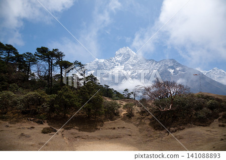 Namche Bazar town view along EBC trek, Nepal Namche Bazar town view along EBC trek, Nepal 141088893