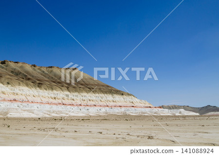 Baysary rock formation view, Mangystau region, Kazakhstan 141088924