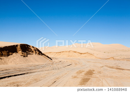 Khongoryn Els sand dunes landscape, Mongolia. Gobi desert 141088948