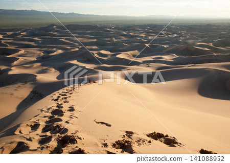 Khongoryn Els sand dunes landscape, Mongolia. Gobi desert 141088952