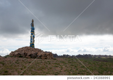 Stupa in Ikh gazriin chuluu National Park, Mongolia Stupa in Ikh gazriin chuluu National Park, Mongolia 141088991