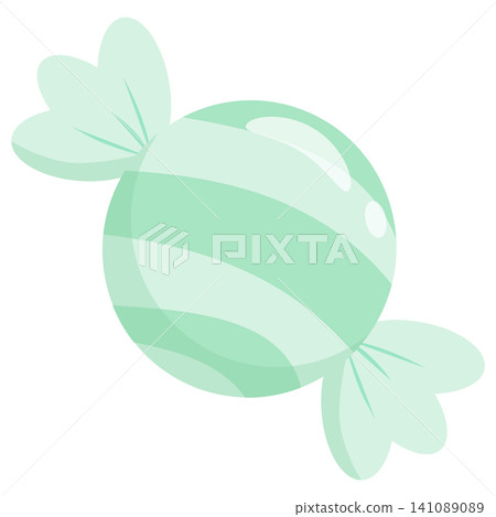 Cute Mint Green Pastel Striped Candy Vector Cute Mint Green Pastel Striped Candy Vector 141089089