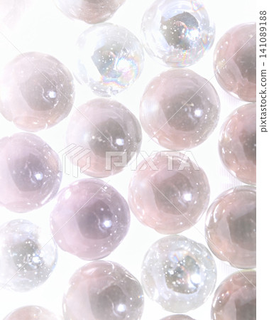 Transparent glass balls on a white background Transparent glass balls on a white background 141089188