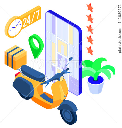 online food order package delivery service 141089271
