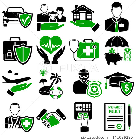 Insurance Icons Set Insurance Icons Set 141089280