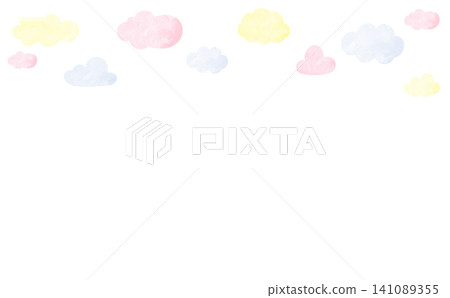 Colorful cloud frame illustration 141089355