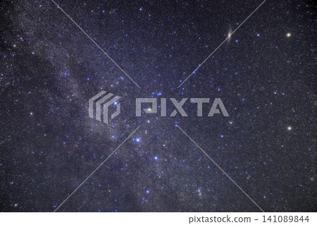 秋天的星空仙后座星座和仙女座星系 秋天的星空仙后座星座和仙女座星系 141089844