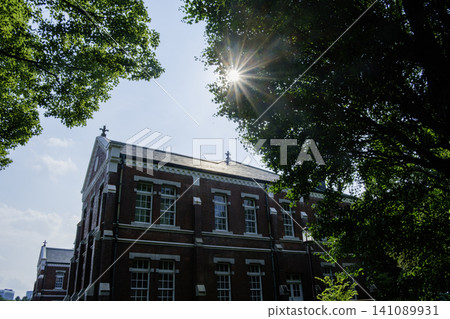 The former Imperial Guard Division Headquarters building and the sun The former Imperial Guard Division Headquarters building and the sun 141089931