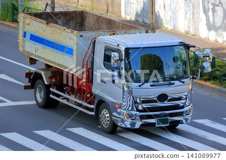 Image of industrial waste collection and transportation vehicle Image of industrial waste collection and transportation vehicle 141089977