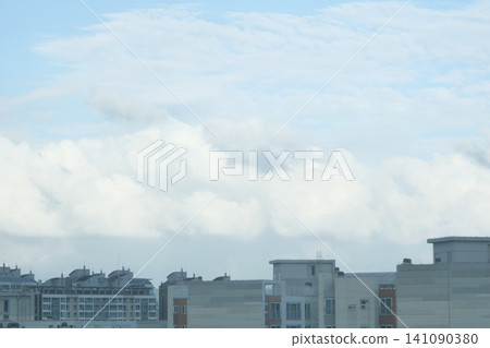 Urban cityscape and residential area view on a bright day 141090380