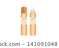 Illustration of a roll-on serum for the scalp 141091048