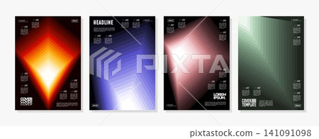 Set of colorful motion spectrum layer kite abstract cover Set of colorful motion spectrum layer kite abstract cover 141091098