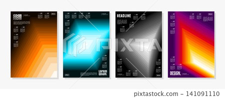 Modern colorful digital spectrum abstract cover bundle Modern colorful digital spectrum abstract cover bundle 141091110