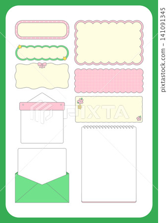 Vector illustration with a cute frame. Vector illustration with a cute frame. 141091345