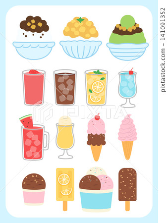 Vector illustration of a refreshing summer dessert. Vector illustration of a refreshing summer dessert. 141091352