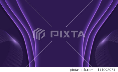 Modern Luxury Purple Gradient Background with Neon Glow and Copy Space. 141092073