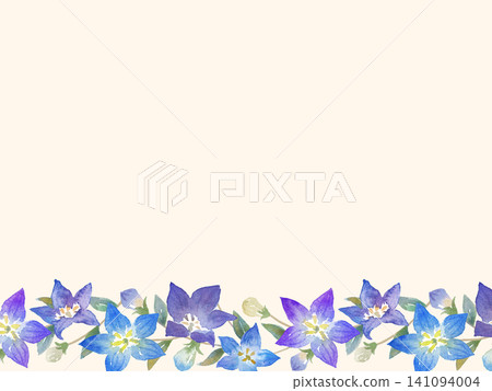 Watercolor bellflower frame Watercolor bellflower frame 141094004