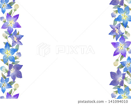 Watercolor bellflower frame Watercolor bellflower frame 141094010