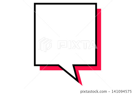 簡單的方形對話框插圖(留白) 簡單的方形對話框插圖(留白) 141094575