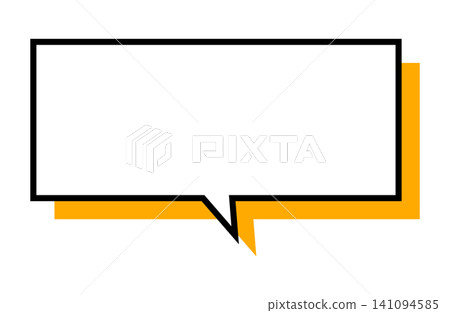 Simple square speech bubble illustration (copy space) Simple square speech bubble illustration (copy space) 141094585
