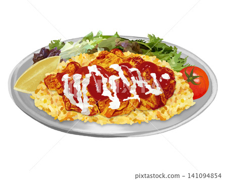 Chicken over rice Chicken over rice 141094854