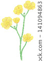 Buttercup flower in pixel art 141094863