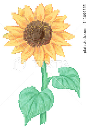 Sunflower in pixel art Sunflower in pixel art 141094865