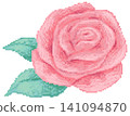 Rose in pixel art 141094870